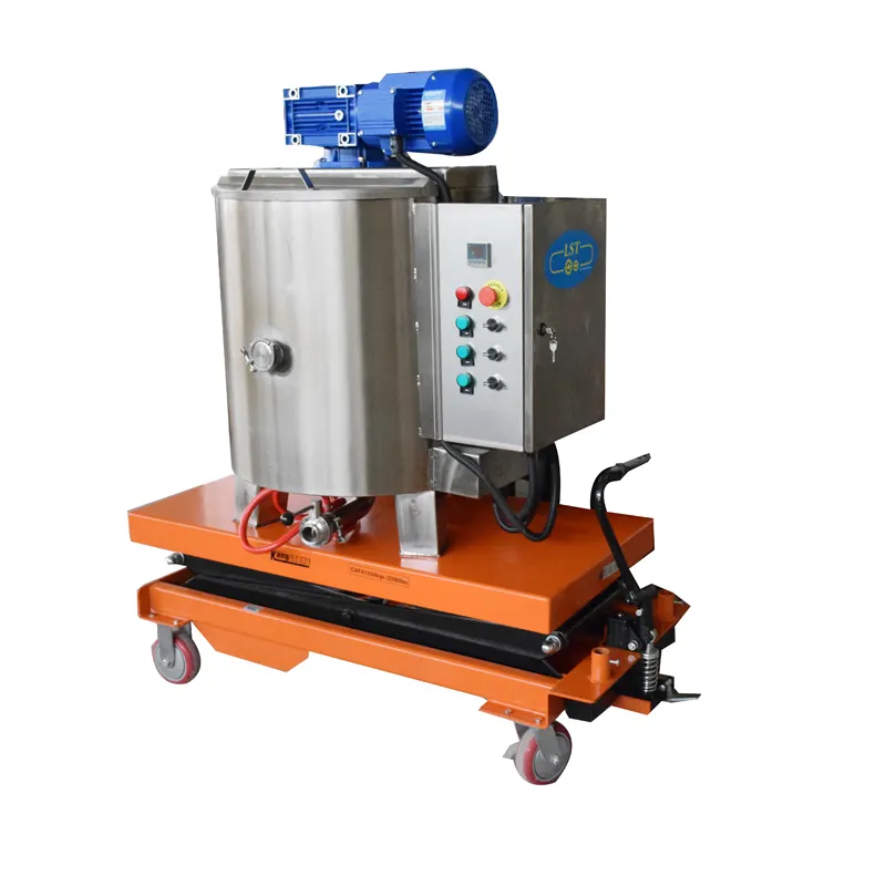 Nut Chocolate Belt Coating System With 500L Feeding System