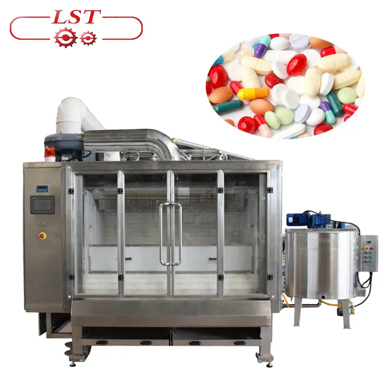 Nut Chocolate Belt Coating System With 500L Feeding System