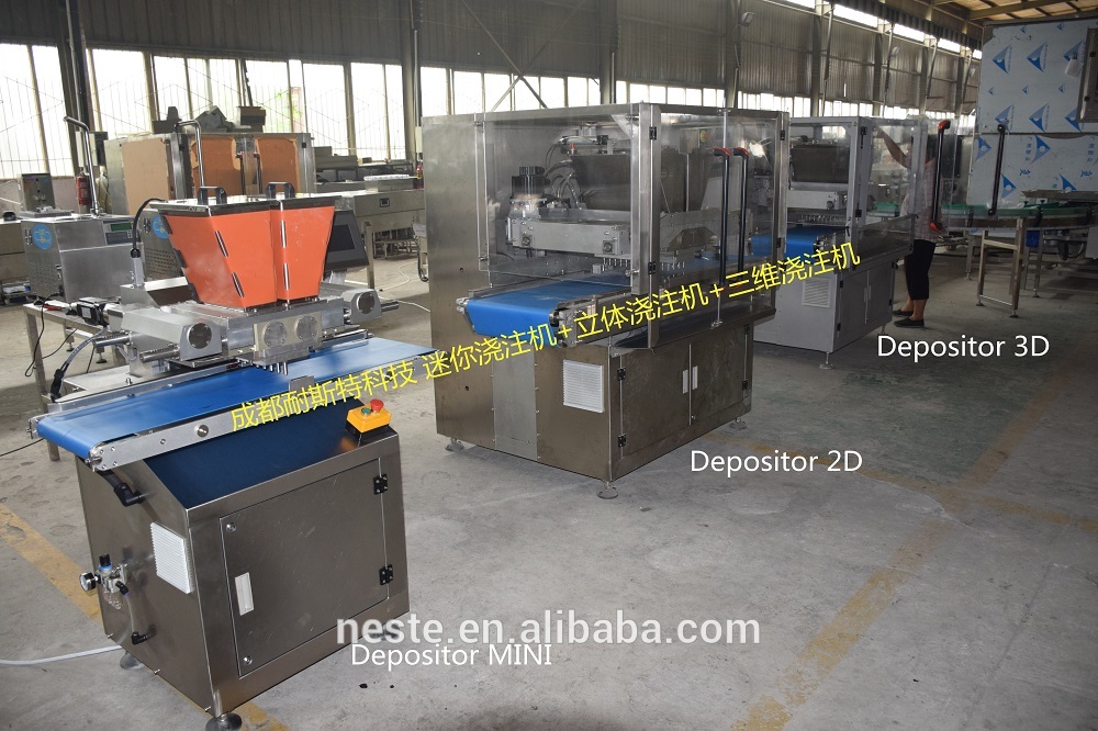 Automatic one shot chocolate making machine chocolate depositor depositing making machine