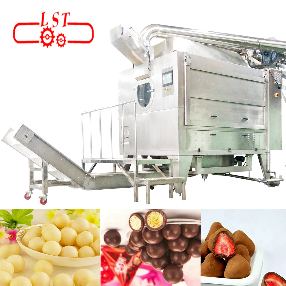 New design 800-1000kg/batch auto coating candy chocolate machine
