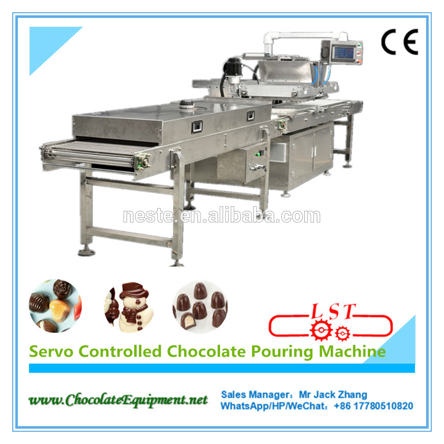 Pouring chocolate molding machine, chocolate moulding line