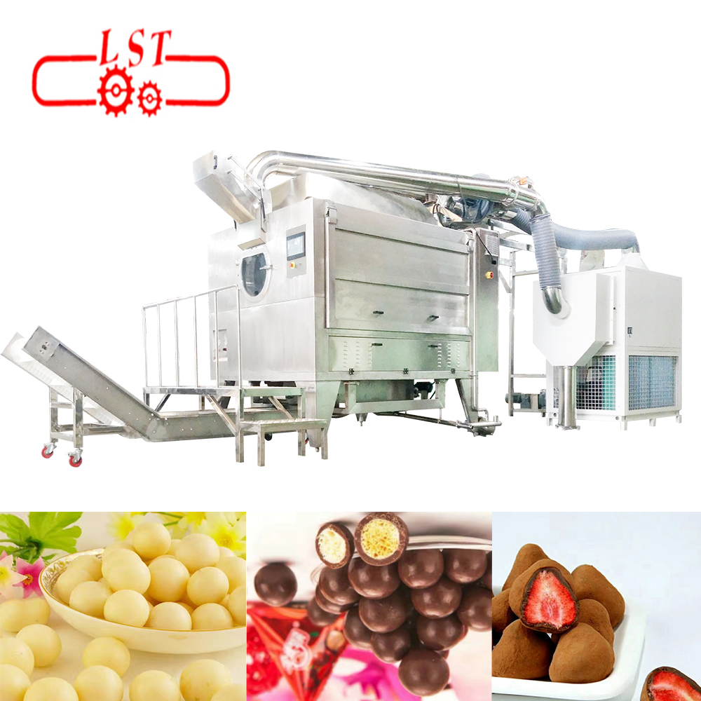 New design 800-1000kg/batch auto coating candy chocolate machine