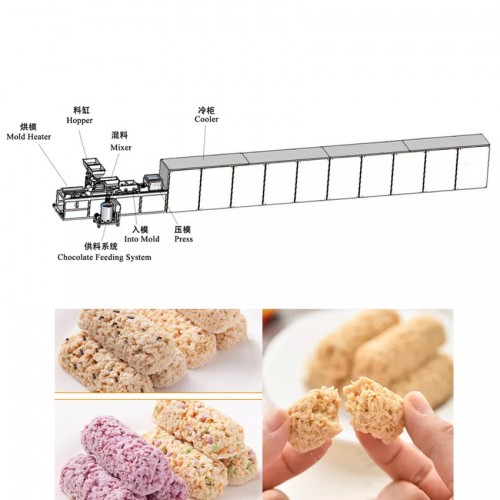 Newest Fully Automatic Chain Moving Stable Grains Chocolate Making Machine Automatic Oatmeal Cereal Bar Making Machine Forming Machine