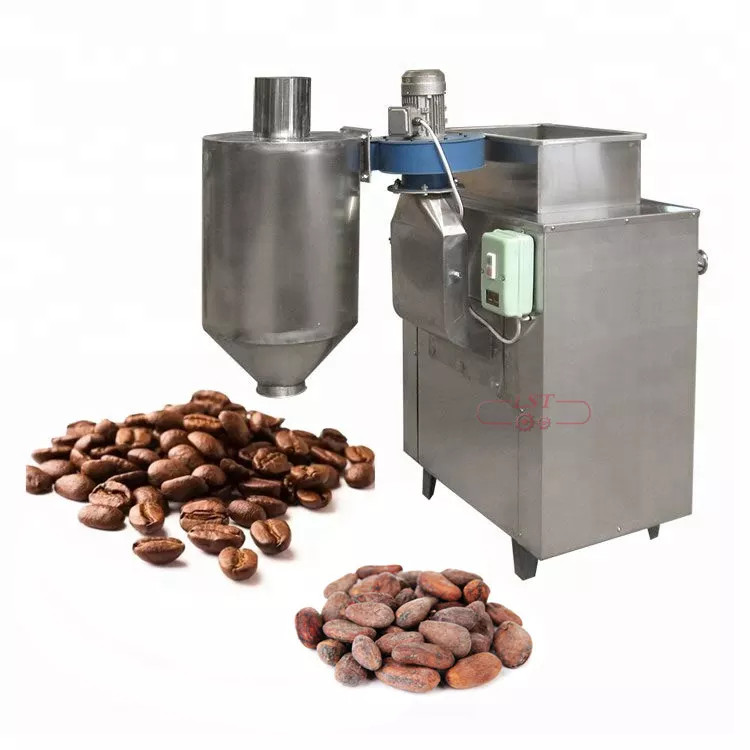 small cocoa bean processing line cocoa bean winnower and cracker coffee bean peeler cacao winnowing crushing peeling machine (1)